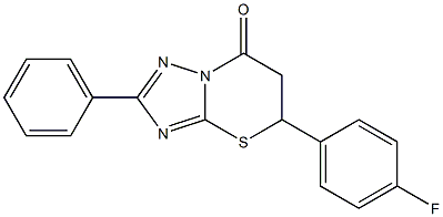 5-(4-fluorophenyl)-2-phenyl-5,6-dihydro-7H-[1,2,4]triazolo[5,1-b][1,3]thiazin-7-one Structure