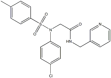 2-{4-chloro[(4-methylphenyl)sulfonyl]anilino}-N-(pyridin-3-ylmethyl)acetamide Structure