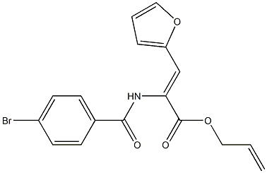 allyl 2-[(4-bromobenzoyl)amino]-3-(2-furyl)acrylate Structure