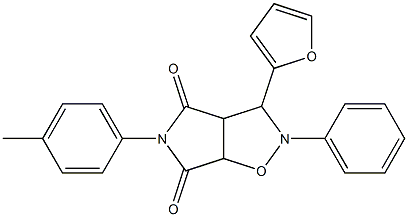3-(2-furyl)-5-(4-methylphenyl)-2-phenyldihydro-2H-pyrrolo[3,4-d]isoxazole-4,6(3H,5H)-dione 구조식 이미지