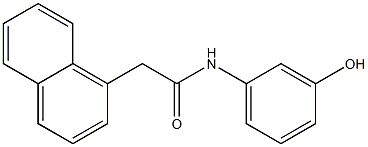 N-(3-hydroxyphenyl)-2-(1-naphthyl)acetamide 구조식 이미지