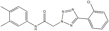 2-[5-(2-chlorophenyl)-2H-tetraazol-2-yl]-N-(3,4-dimethylphenyl)acetamide 구조식 이미지