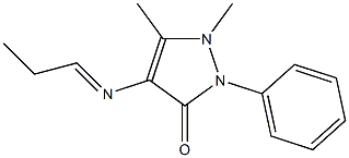 1,5-dimethyl-2-phenyl-4-(propylideneamino)-1,2-dihydro-3H-pyrazol-3-one Structure