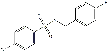 4-chloro-N-(4-fluorobenzyl)benzenesulfonamide Structure