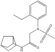 N-bicyclo[2.2.1]hept-2-yl-2-[2-ethyl(methylsulfonyl)anilino]acetamide 구조식 이미지