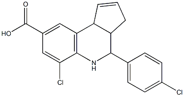 6-chloro-4-(4-chlorophenyl)-3a,4,5,9b-tetrahydro-3H-cyclopenta[c]quinoline-8-carboxylic acid Structure