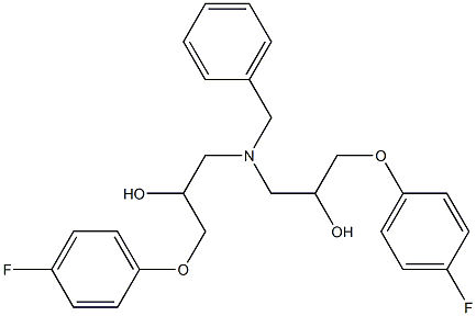 1-{benzyl[3-(4-fluorophenoxy)-2-hydroxypropyl]amino}-3-(4-fluorophenoxy)-2-propanol 구조식 이미지