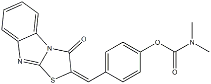 4-[(3-oxo[1,3]thiazolo[3,2-a]benzimidazol-2(3H)-ylidene)methyl]phenyl dimethylcarbamate 구조식 이미지