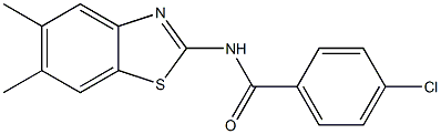 4-chloro-N-(5,6-dimethyl-1,3-benzothiazol-2-yl)benzamide Structure