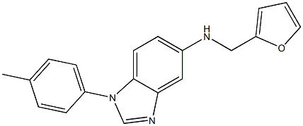 N-(2-furylmethyl)-N-[1-(4-methylphenyl)-1H-benzimidazol-5-yl]amine Structure