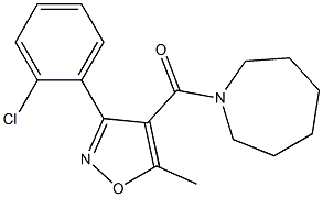 1-{[3-(2-chlorophenyl)-5-methyl-4-isoxazolyl]carbonyl}azepane Structure