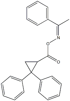 1-phenylethanone O-[(2,2-diphenylcyclopropyl)carbonyl]oxime 구조식 이미지