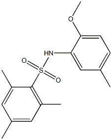 N-(2-methoxy-5-methylphenyl)-2,4,6-trimethylbenzenesulfonamide 구조식 이미지