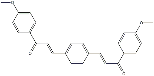 1-(4-methoxyphenyl)-3-{4-[3-(4-methoxyphenyl)-3-oxo-1-propenyl]phenyl}-2-propen-1-one 구조식 이미지