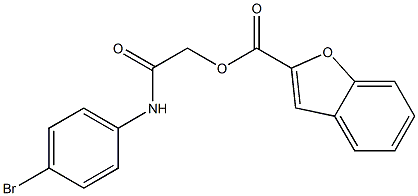2-(4-bromoanilino)-2-oxoethyl 1-benzofuran-2-carboxylate 구조식 이미지