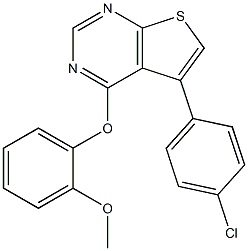 5-(4-chlorophenyl)-4-(2-methoxyphenoxy)thieno[2,3-d]pyrimidine Structure