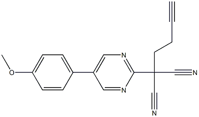 2-but-3-ynyl-2-[5-(4-methoxyphenyl)pyrimidin-2-yl]malononitrile Structure