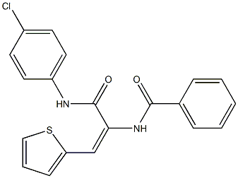 N-[1-[(4-chloroanilino)carbonyl]-2-(2-thienyl)vinyl]benzamide 구조식 이미지