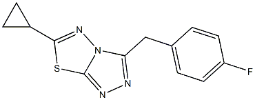 6-cyclopropyl-3-(4-fluorobenzyl)[1,2,4]triazolo[3,4-b][1,3,4]thiadiazole 구조식 이미지