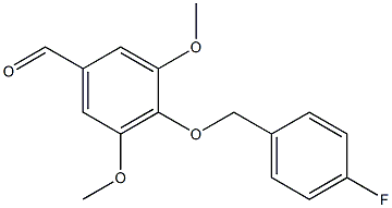 4-[(4-fluorobenzyl)oxy]-3,5-dimethoxybenzaldehyde 구조식 이미지