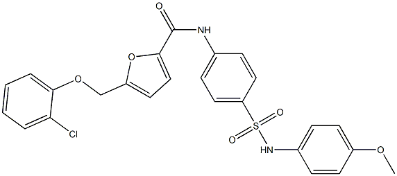 5-[(2-chlorophenoxy)methyl]-N-{4-[(4-methoxyanilino)sulfonyl]phenyl}-2-furamide Structure