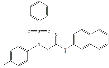 2-[(4-fluorophenyl)(phenylsulfonyl)amino]-N-naphthalen-2-ylacetamide 구조식 이미지