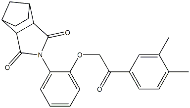 4-{2-[2-(3,4-dimethylphenyl)-2-oxoethoxy]phenyl}-4-azatricyclo[5.2.1.0~2,6~]decane-3,5-dione 구조식 이미지