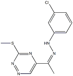 1-[3-(methylsulfanyl)-1,2,4-triazin-5-yl]ethanone (3-chlorophenyl)hydrazone 구조식 이미지