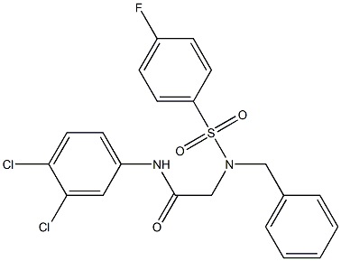 2-{benzyl[(4-fluorophenyl)sulfonyl]amino}-N-(3,4-dichlorophenyl)acetamide 구조식 이미지