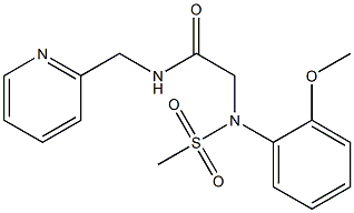 2-[2-methoxy(methylsulfonyl)anilino]-N-(2-pyridinylmethyl)acetamide 구조식 이미지