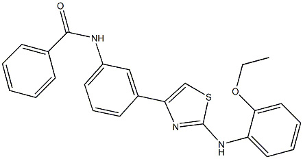 N-{3-[2-(2-ethoxyanilino)-1,3-thiazol-4-yl]phenyl}benzamide 구조식 이미지