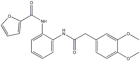 N-(2-{[2-(3,4-dimethoxyphenyl)acetyl]amino}phenyl)-2-furamide 구조식 이미지