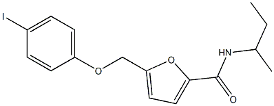 N-(sec-butyl)-5-[(4-iodophenoxy)methyl]-2-furamide 구조식 이미지