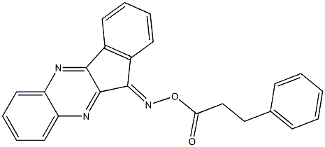 11H-indeno[1,2-b]quinoxalin-11-one O-(3-phenylpropanoyl)oxime Structure