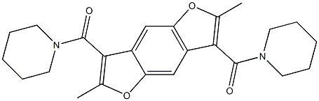 1-{[2,6-dimethyl-7-(1-piperidinylcarbonyl)furo[2,3-f][1]benzofuran-3-yl]carbonyl}piperidine 구조식 이미지