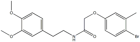 2-(4-bromo-3-methylphenoxy)-N-[2-(3,4-dimethoxyphenyl)ethyl]acetamide Structure