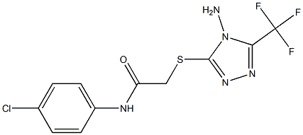 2-{[4-amino-5-(trifluoromethyl)-4H-1,2,4-triazol-3-yl]sulfanyl}-N-(4-chlorophenyl)acetamide Structure