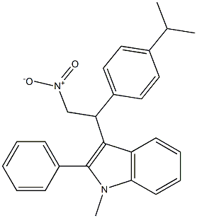 3-[2-nitro-1-(4-isopropylphenyl)ethyl]-1-methyl-2-phenyl-1H-indole 구조식 이미지