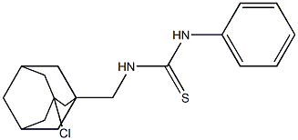 N-[(3-chloro-1-adamantyl)methyl]-N'-phenylthiourea 구조식 이미지