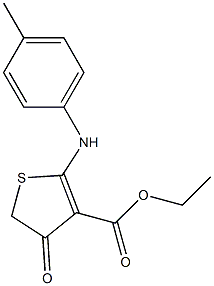 ethyl 4-oxo-2-(4-toluidino)-4,5-dihydrothiophene-3-carboxylate 구조식 이미지