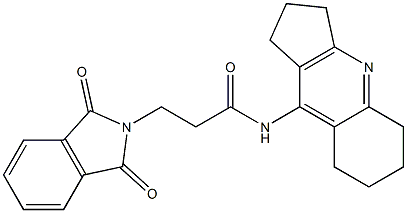 3-(1,3-dioxo-1,3-dihydro-2H-isoindol-2-yl)-N-(2,3,5,6,7,8-hexahydro-1H-cyclopenta[b]quinolin-9-yl)propanamide Structure