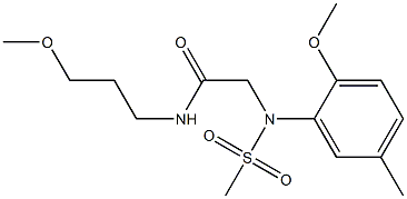 2-[2-methoxy-5-methyl(methylsulfonyl)anilino]-N-(3-methoxypropyl)acetamide 구조식 이미지