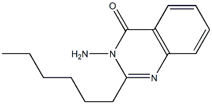 3-amino-2-hexyl-4(3H)-quinazolinone 구조식 이미지