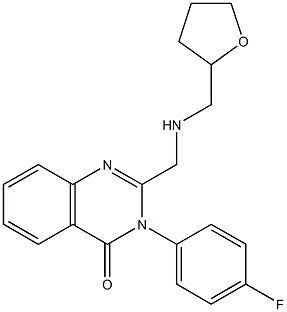 3-(4-fluorophenyl)-2-{[(tetrahydro-2-furanylmethyl)amino]methyl}-4(3H)-quinazolinone Structure