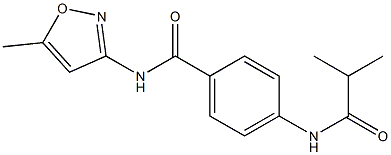 4-(isobutyrylamino)-N-(5-methyl-3-isoxazolyl)benzamide 구조식 이미지