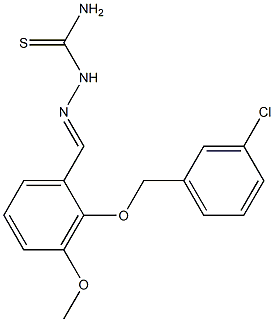2-[(3-chlorobenzyl)oxy]-3-methoxybenzaldehyde thiosemicarbazone Structure