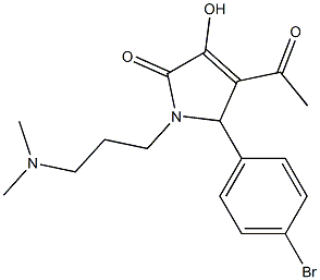 4-acetyl-5-(4-bromophenyl)-1-[3-(dimethylamino)propyl]-3-hydroxy-1,5-dihydro-2H-pyrrol-2-one 구조식 이미지