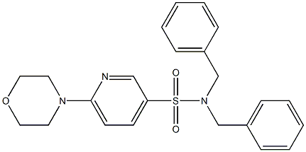 N,N-dibenzyl-6-(4-morpholinyl)-3-pyridinesulfonamide 구조식 이미지