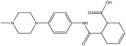 6-{[4-(4-methyl-1-piperazinyl)anilino]carbonyl}-3-cyclohexene-1-carboxylicacid Structure