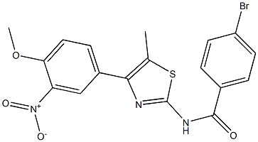 4-bromo-N-(4-{3-nitro-4-methoxyphenyl}-5-methyl-1,3-thiazol-2-yl)benzamide Structure